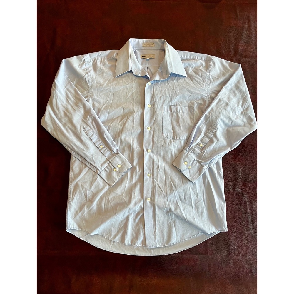 Boca Classics Mens Light Blue Long Sleeve Button Down Shirt Size M 15.5 32/33